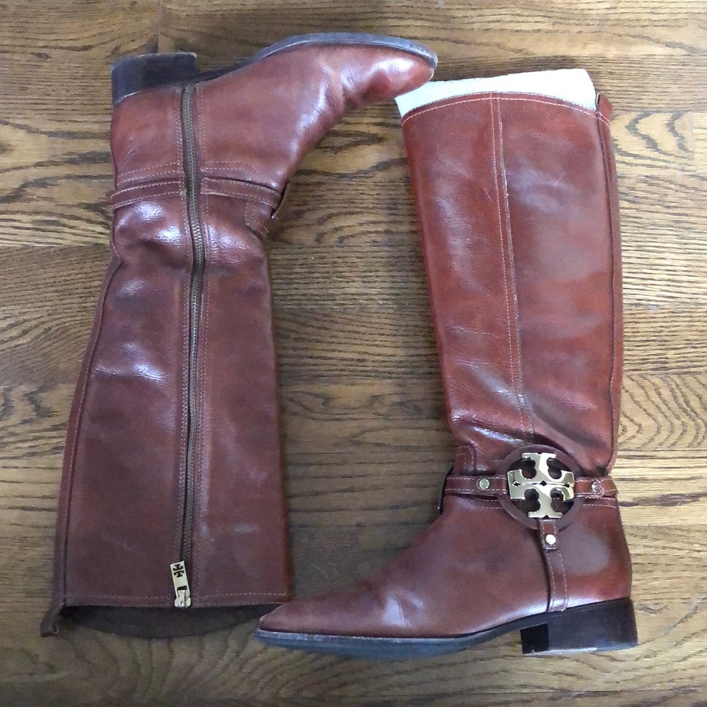 Tory Burch leather riding boots